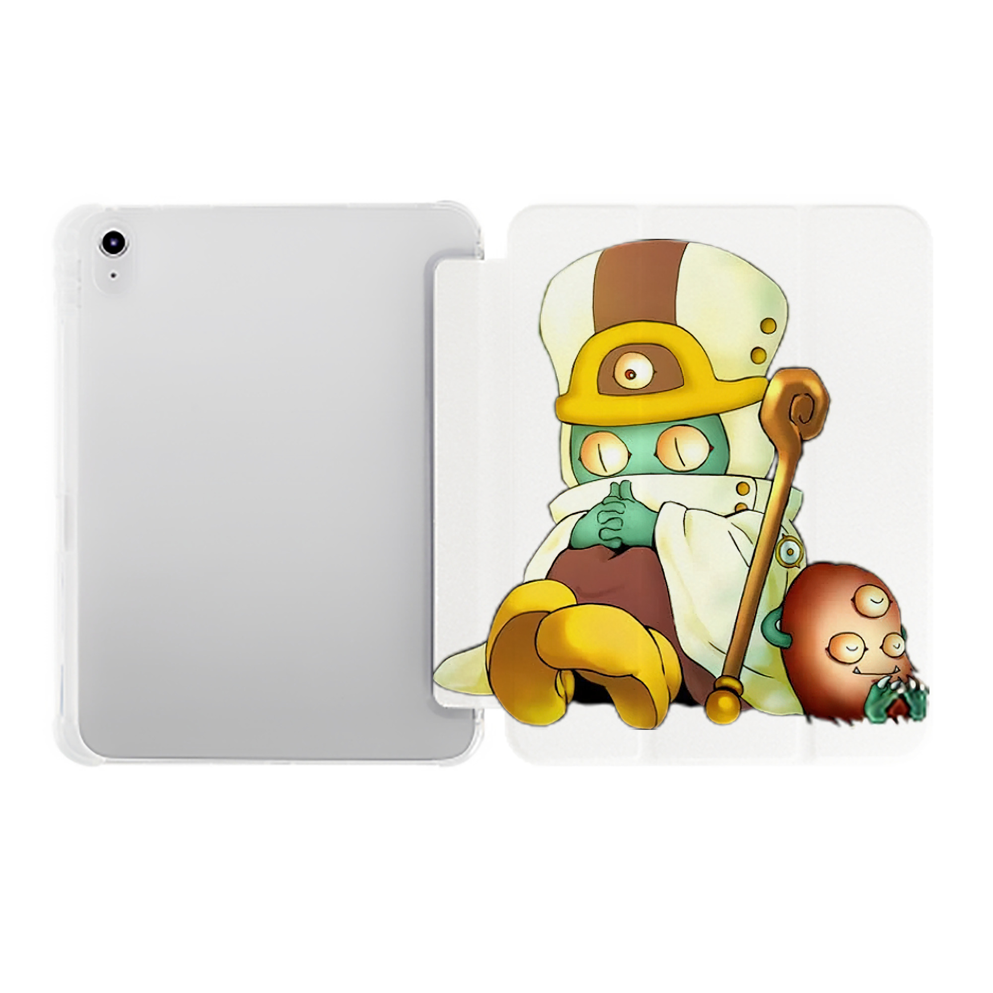 （画像用） 遊☆戯☆王 Yu-Gi-Oh! IPad ケース ペン収納付き 三つ折りスタンド PUレザー×シリコン 対応機種9.5/10.5/10.9インチ
